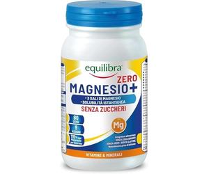 equilibra, Magnesio+ Zero, Integratore Magnesio, Barattolo 200 g, Magnesio Carbonato, Bisglicinato e Pidolato, Solubilità Istantanea, Riduzione Stanchezza e Affaticamento, Senza Aromi, Senza Glutine
