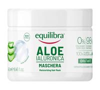 equilibra Capelli, Maschera Capelli Aloe Ialuronica, Maschera ad Azione Idratante e Districante, con Aloe Vera (20%), Acido Ialuronico, Estratto di Ortica, 450 ml