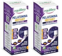 Equilibra Melatonina Liposomiale Spray, Bipack 480 Spruzzi, 120 Notti | Assorbimento Rapido, Riduce il Tempo per Prendere Sonno, per il Jet-Lag, Senza Glutine e Senza Lattosio, adatto ai vegani