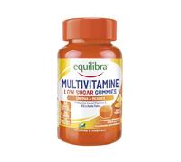 Equilibra, Multivitaminico in Gummies Low Sugar, Pastiglie Gommose, Vegan, Integratore Energia, 7 Vitamine, Vitamina C, B12 e Acido Folico, a Base di Pectina, Senza Glutine, Gusto Tropical, 30 Gummies