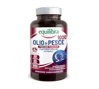 Equilibra Omega 3, Olio di Pesce da 1000mg, Ricco in EPA e DHA, Scorta 2 mesi, 60 capsule, Normale Funzione Cardiaca, Funzionalità Cerebrale e Capacità Visiva, Senza Glutine e Lattosio
