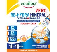 Equilibra Potassio e Magnesio, Re-Hydra Mineral Zero Zuccheri, 12 Stick Gel