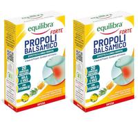 Equilibra Propoli Balsamico Forte, Compresse Masticabili Mal di Gola e Voce, Effetto a Lunga Durata, con Propoli, Eucalipto, Erisimo e Vitamina B2, Adatto a Vegetariani, Senza Glutine e Senza Lattosio