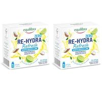 Equilibra Re-Hydra Refresh Zero Zuccheri, Insaporitore Acqua Senza Zucchero, Integratore con Magnesio e Acqua di Cocco, Vitamina D3, Niacina, Equilibrio Elettrolitico, Gusto Cocco e Lime, 12 Stick