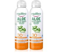 equilibra Solari, Aloe Latte Spray Solare Spf 30, Latte Solare con Aloe Vera, Olio di Cocco, Olio di Argan e Vitamina E, Protegge dalle Scottature, per un'Abbronzatura Sana, Water Resistant, 150 ml
