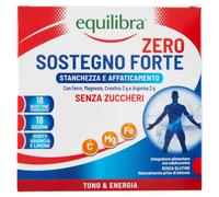 Equilibra Sostegno Forte con Creatina e Arginina, 18 Bustine Monodose | con Vitamine C e B1, per Incrementare le Prestazioni Fisiche, con Succo Concentrato di Arancio, Pratico Formato Monodose