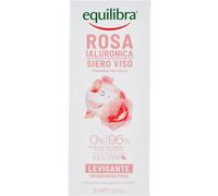 equilibra Viso, Rosa Ialuronica Siero Viso Levigante e Vellutante, a Base di Estratto di Rosa Damascena, Acido Ialuronico, Vitamina C e Ceramidi Vegetali, 30 ml
