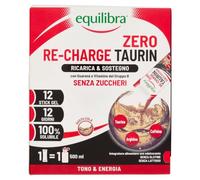 Equilibra, Taurina 1000mg, Integratore Stanchezza, Allenamento, Vegan, Senza Zuccheri, con Arginina, Caffeina da Guaranà, Vitamine Gruppo B, Gusto Cola, 12 Stick Gel da Sciogliere in Acqua