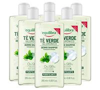 Equilibra Tè Verde Ialuronico Dermo Shampoo Purificante per Capelli Normali e Grassi Sapone con Bergamotto Azione Antiossidante - 6 Flaconi da 265ml