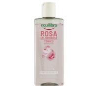 Equilibra, Tonico Rosa Ialuronica, Tonico Viso, Pelli Sensibili, con Estratto di Rosa Damascena, Acido Ialuronico Medio-Alto peso, Acqua di Hamamelis, e Fattore Idratante Naturale (NMF), 200ml