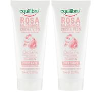 Equilibra Viso, Rosa Ialuronica Crema Viso Idratante a Base di Estratto di Rosa Damascena e Acido Ialuronico, Idratante, Assorbimento Rapido, Non Unge, 75 ml (Confezione da 2)