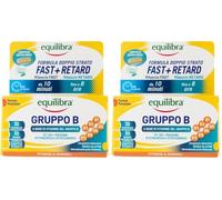 equilibra, Vitamine Gruppo B, Alto dosaggio B12 1000 mcg con Rilascio FAST e Fino a 8 Ore, Vegan, 30 Compresse Doppio Strato, Benessere Fisico-Mentale, Riduce Stanchezza e Affaticamento