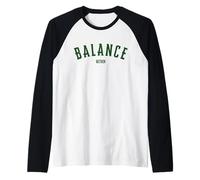 Equilibrio all'Interno dell'oroscopo Yoga Pace Meditare la Salute mentale Maglia con Maniche Raglan