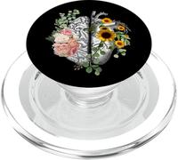 Equilibrio testa e cuore, girasoli anatomia floreale PopSockets PopGrip per MagSafe