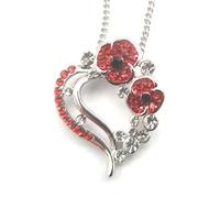 Equilibrium Ciondolo a forma di cuore di papavero