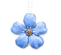 equilibrium Jewellery - Collana placcata in argento, con scritta "Forget Me Not Flore", in confezione regalo