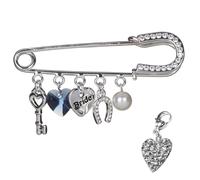 Equilibrium Matrimonio Placcato Argento' Sposa Pin'Ricordi - Nuovo Borrowed Blu