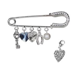 Equilibrium Matrimonio Placcato Argento' Sposa Pin'Ricordi - Nuovo Borrowed Blu