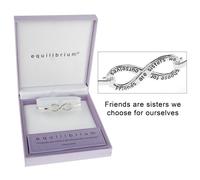 Equilibrium Placcato Argento Braccialetto Infinito Regalo Messaggio' Amici Sono