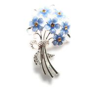 equilibrium Spilla placcata argento con scritta ''Forget Me Not'', Metallo, Placcato in argento