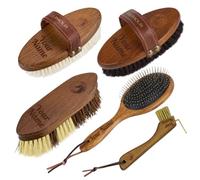 Equimour kit pulizia cavallo personalizzato - 5 pezzi, incisione del nome | Cinque attrezzi dal fango alla finitura con nettapiedi - iniziali su tutti, idea regalo per amazzoni e chi va in sella