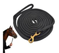 Equine Lead Rope, Horse Tack Line, Heavy Duty Cord with Secure Brass Hook, Grooming Showing Competition Training Gear, Trail Riding Barn Farm Stabile Outdoor Riding School Equestrian Accessory
