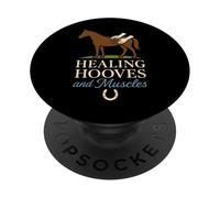 Equine Massaggio Terapia Cura Cavallo Carrozzeria Animale Umor PopSockets PopGrip Adesivo