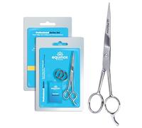 Equinox, forbici professionali da taglio per capelli, da 16,5 cm, per uomini e donne, temperate a ghiaccio, forbici professionali da barbiere, argento