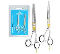 Equinox Razor Edge Set di 2 forbici professionali per tagliare e sfoltire i capelli, 16,5 cm