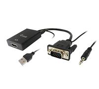 Equip Adattatore 119038 VGA maschio a HDMI con jack audio 3,5