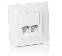 Equip RJ45 Dose 2xRJ45 Cat5e Inputz RAL 9010 Rein NUOVO