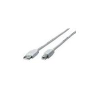 Equip 128653 cavo USB 1 m USB 2.0 USB A USB B Argento, Trasparente NEW