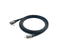 Equip 128891 USB 2.0 C auf C 90° abgewinkeltes Kabel, M/M 1,0m, PD 100W, Schwarz