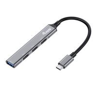 Equip 128961 4 Porte USB-C® (USB 3.1) Multiport Hub Nero, Grigio