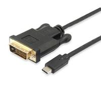 Equip 133468 cavo e adattatore video 1,8 m USB tipo-C DVI-D Nero NEW