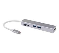 Equip 133480 - Adattatore USB-C/5 in 1 USB-C/HDMI/2 USB3.0/SD/4K30Hz/0,15m/argen