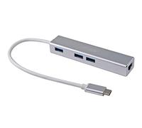 Equip Usb-c To Rj45 Giga + 3 Usb 3.0 Adapter Nero