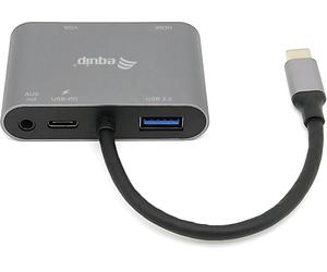 Equip 133483 replicatore di porte e docking station per laptop Cablato USB 3.2 Gen 1 (3.1 Gen 1) Type-C Nero, Grigio NEW