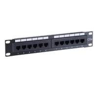 Equip 208015 RJ-45 Oro Cat5e Nero Montaggio a rack 1U 12-Port Cat.5e Unshielded