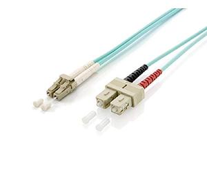 EQUIP 255313 CABLE DE FIBRA OPTICA 3 M OM3 LC SC TURQUESA