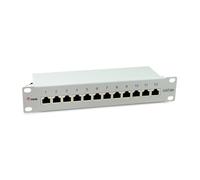 Equip 326523 - Pannello Patch schermato a 12 Porte, Cat.6A, 10", Grigio Chiaro