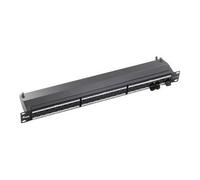 Equip 326624 RJ-45 Oro Cat6a Nero Montaggio a rack 1U 24-Port Cat.6A Shielded