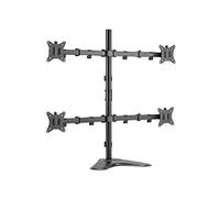 Equip 650127 Supporto da tavolo a doppio braccio per 4 Monitor/TV 17"-32" VESA 100x100 Max 9 Kg