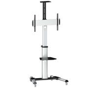 EQUIP - 650602 base da pavimento per tv a schermo piatto 177,8 cm (70) Portable flat panel floor stand Nero, Bianco
