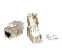 Equip 767213 Keystone Jack Shielded Cat.6 LSA Connection Set of 8 Polybag Tool-F