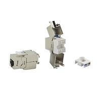 Equip 767222 Keystone Jack schermato/Cat.6A senza attrezzi, set da 8 pezzi, argento