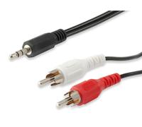 Equip Audiokabel 3.5mm/2x RCA St/St 2.50m Polybeut NUOVO