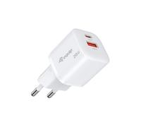Equip Caricatore 2 Porte USB-C PD3.0/USB-A GaN 25W 20W Bianco ÜSS ws