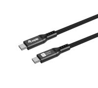 Equip Cavo USB-C 4.0, 80 Gbps, PD 240 W, 2,00 m, nero, maschio/maschio