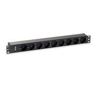 Equip - Ciabatta elettrica 19" (1HE), 9 Prese, Cavo 1,8 m